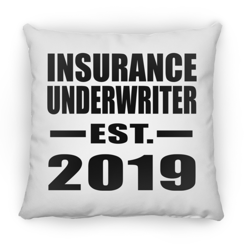 Insurance Underwriter Established EST. 2019 - Throw Pillow