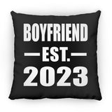 Boyfriend Established EST. 2023 - Throw Pillow Black