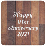 Happy 91st Anniversary 2021 - Drink Coaster E