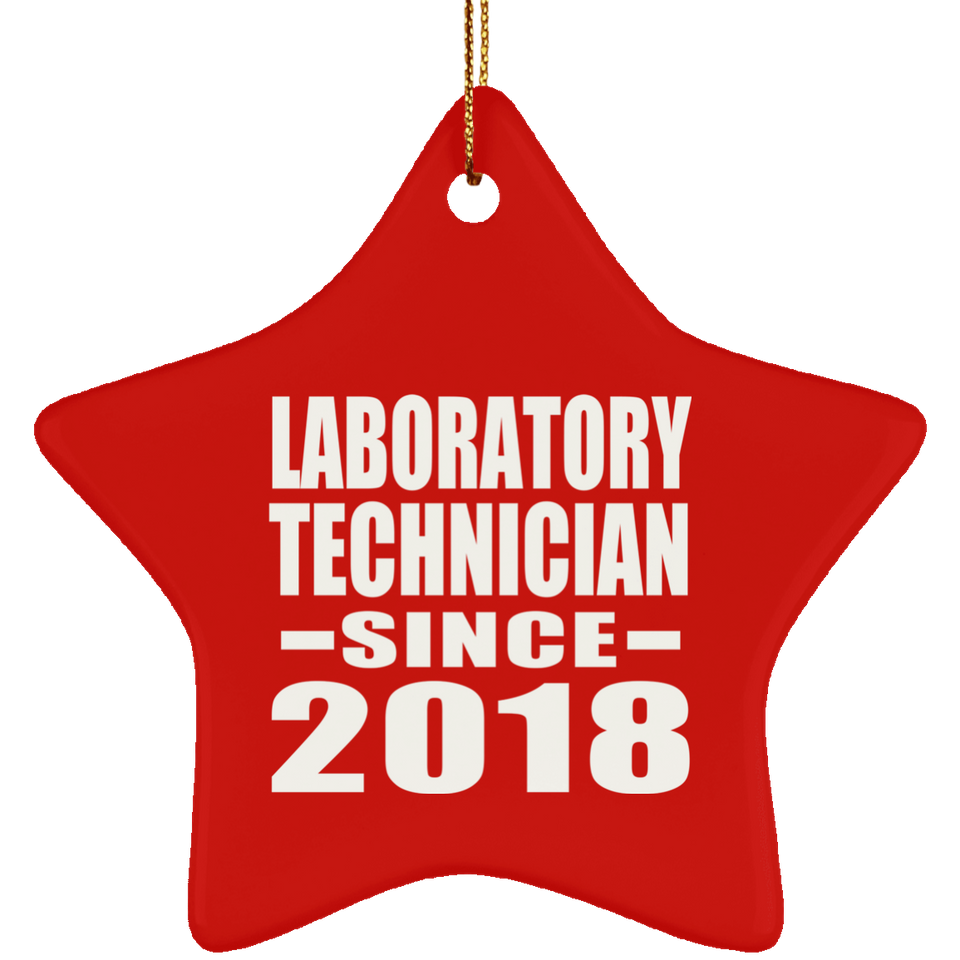 Laboratory Technician Since 2018 - Star Ornament