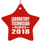 Laboratory Technician Since 2018 - Star Ornament