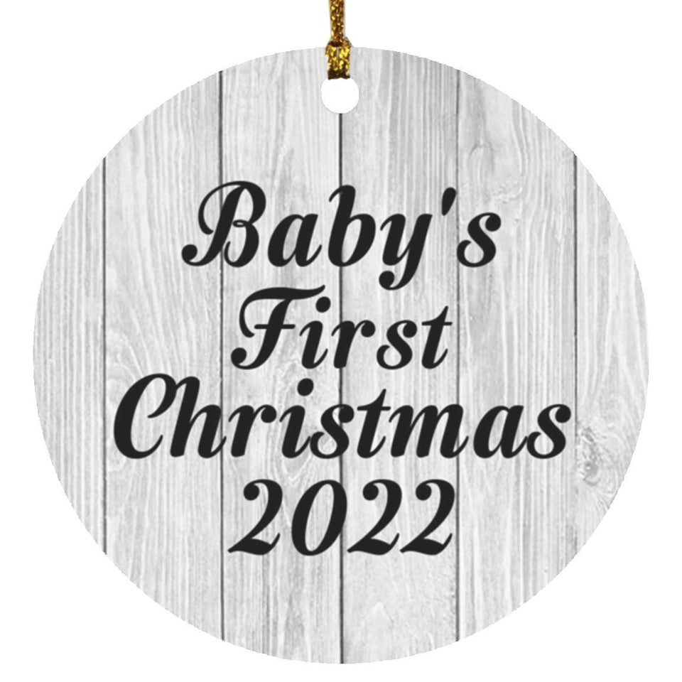 Baby's First Christmas 2022 - Circle Ornament F