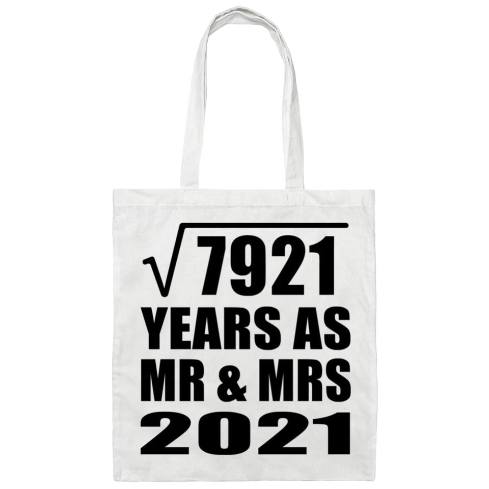 89th Anniversary Square Root of 7921 Years As Mr & Mrs 2021 - Tote Bag White