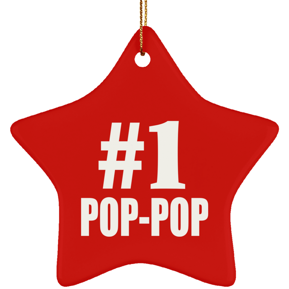 Number One #1 Pop-Pop - Star Ornament