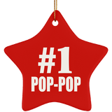Number One #1 Pop-Pop - Star Ornament