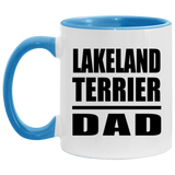 Lakeland Terrier Dad - 11oz Accent Mug Blue
