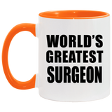 World's Greatest Surgeon - 11oz Accent Mug Orange