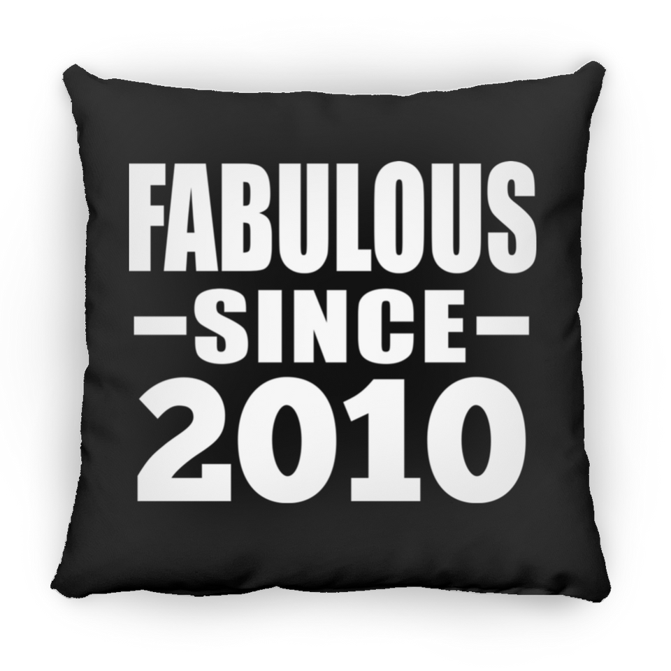 14th Birthday Fabulous Since 2010 - Throw Pillow Black