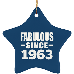 61st Birthday Fabulous Since 1963 - Star Ornament