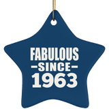 61st Birthday Fabulous Since 1963 - Star Ornament