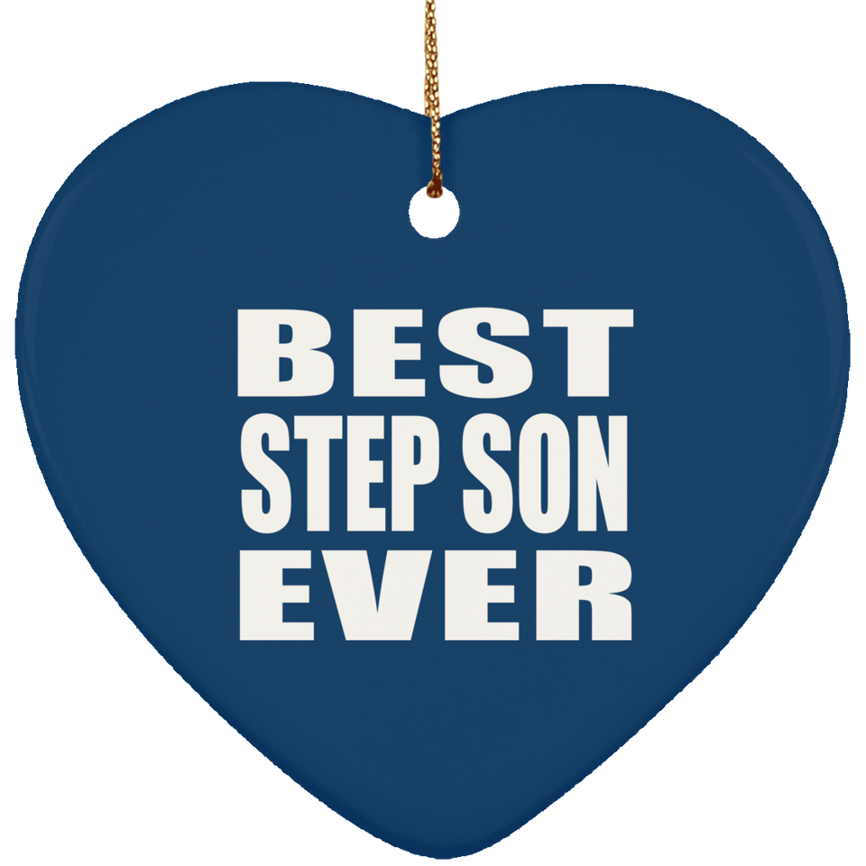 Best Step Son Ever - Heart Ornament