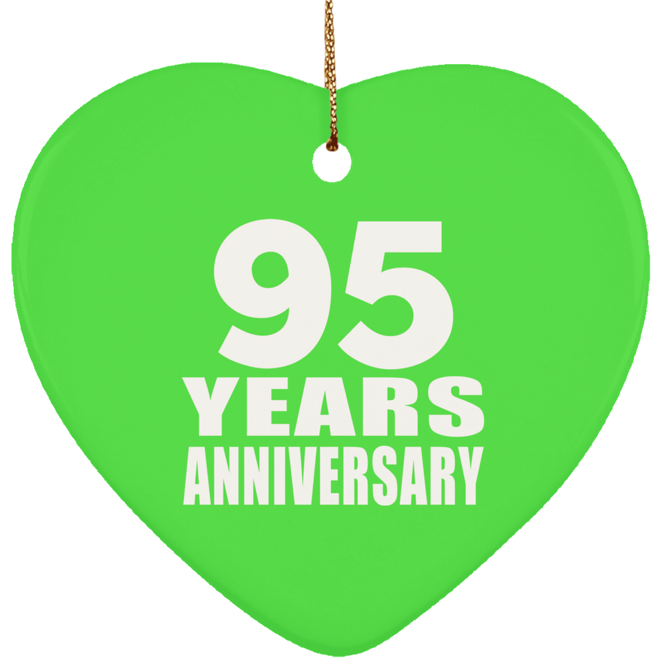 95th Anniversary 95 Years - Heart Ornament