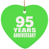 95th Anniversary 95 Years - Heart Ornament