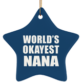 World's Okayest Nana - Star Ornament