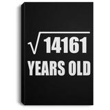 119th Birthday Square Root of 14161 Years Old - Canvas Portrait