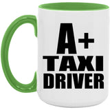 A+ Taxi Driver - 15oz Accent Mug Green