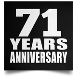 71st Anniversary 71 Years Anniversary - Poster Square