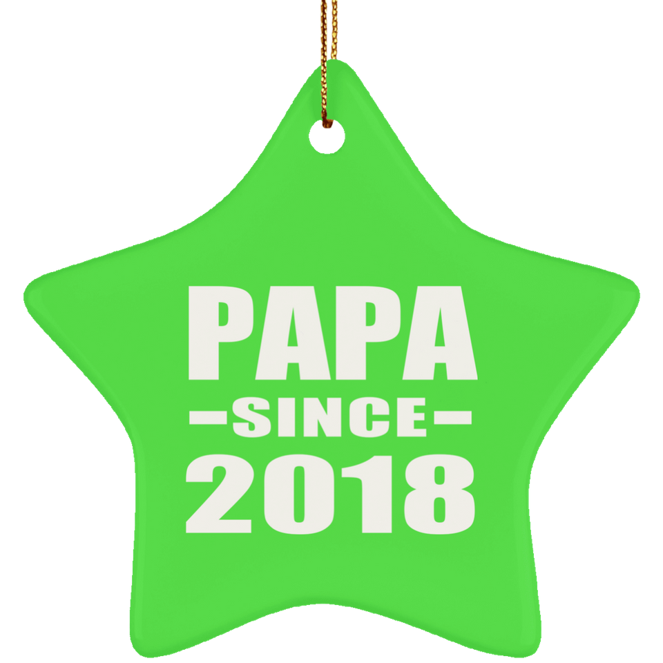 Papa Since 2018 - Star Ornament