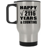 Happy 46th Anniversary Square Root of 2116 Years & Counting - Silver Travel Mug