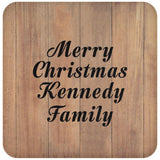Merry Christmas Kennedy Family - Drink Coaster C