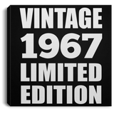57th Birthday Vintage 1967 Limited Edition - Canvas Square