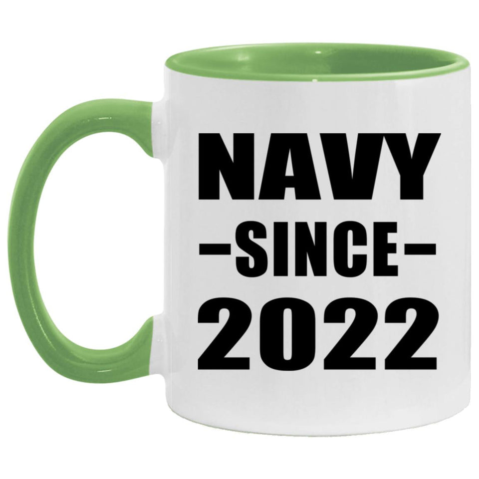 Navy Since 2022 - 11oz Accent Mug Green