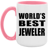 World's Best Jeweler - 15oz Accent Mug Pink