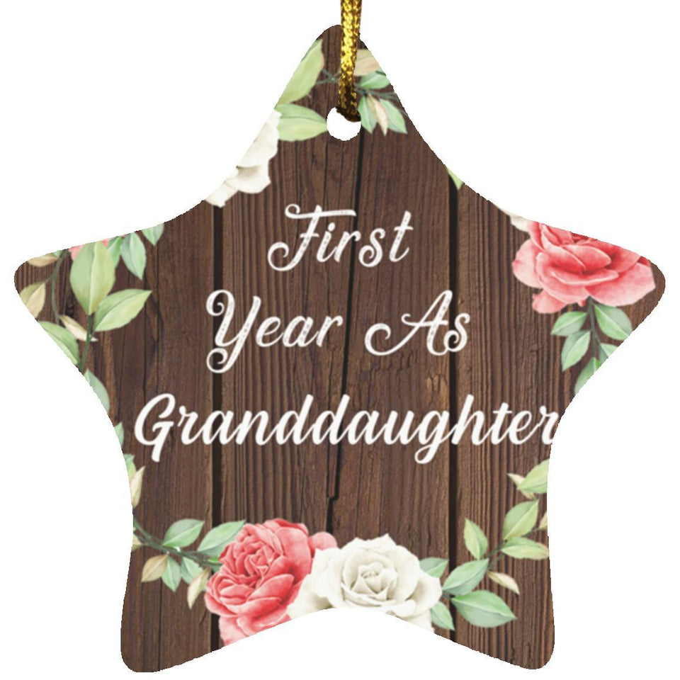 First Year As Granddaughter - Star Ornament A