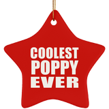 Coolest Poppy Ever - Star Ornament
