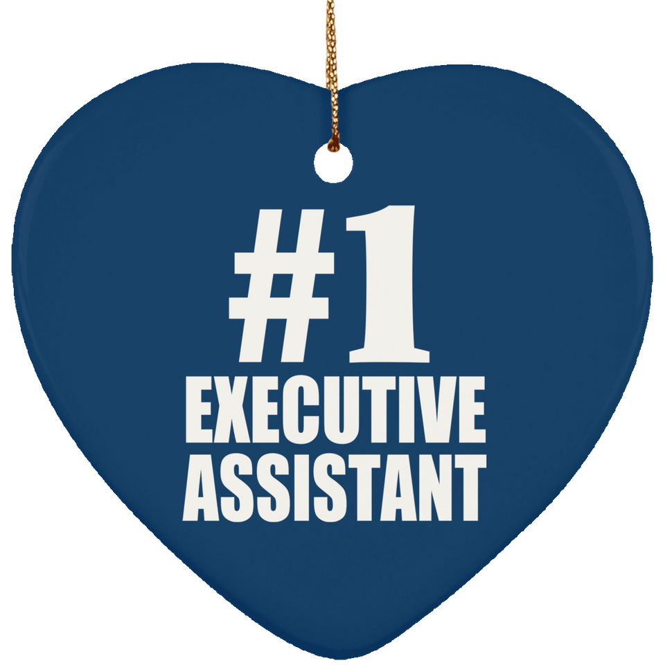 Number One #1 Executive Assistant - Heart Ornament