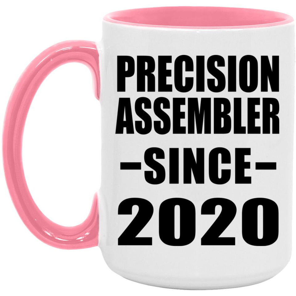 Precision Assembler Since 2020 - 15oz Accent Mug Pink