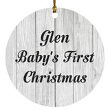 Glen Baby's First Christmas - Circle Ornament F