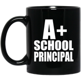 A+ School Principal - 11oz Coffee Mug Black