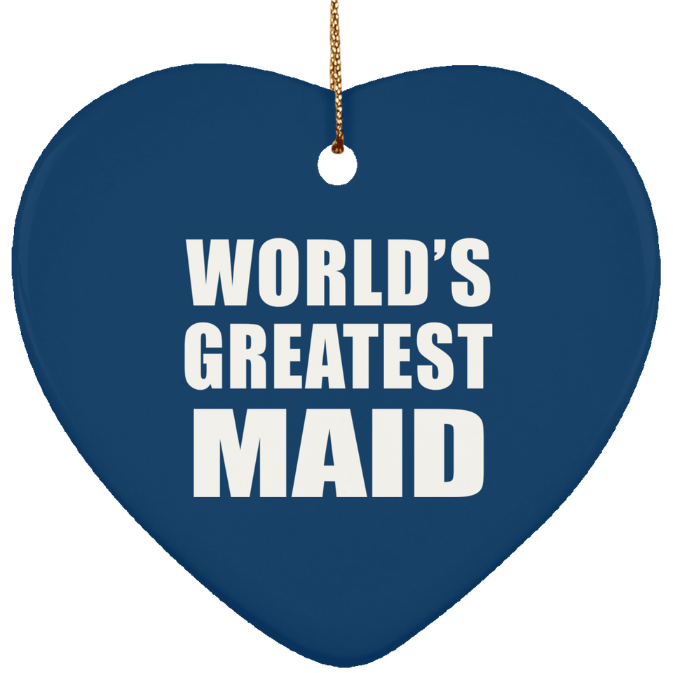 World's Greatest Maid - Heart Ornament