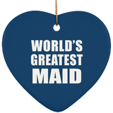 World's Greatest Maid - Heart Ornament