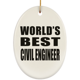 World's Best Civil Engineer - Oval Ornament