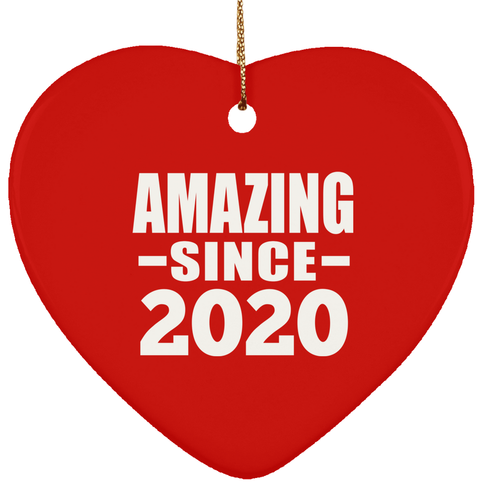 4th Birthday Amazing Since 2020 - Heart Ornament