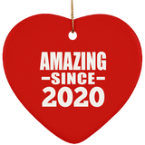 4th Birthday Amazing Since 2020 - Heart Ornament