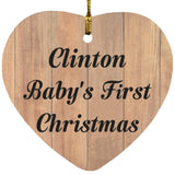 Clinton Baby's First Christmas - Heart Ornament C