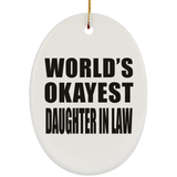 World's Okayest Daughter In Law - Oval Ornament