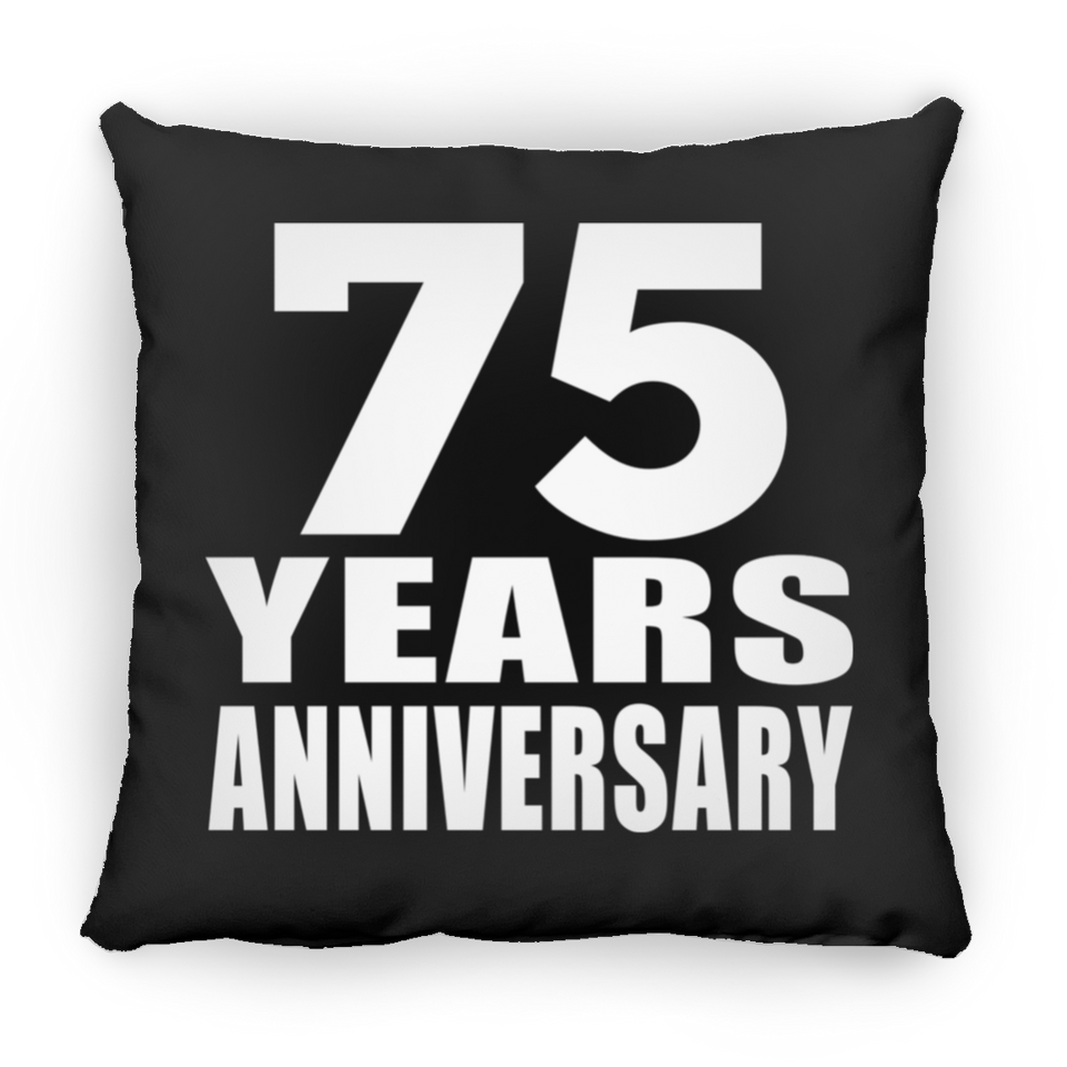 75th Anniversary 75 Years - Throw Pillow Black