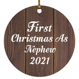 First Christmas As Nephew 2021 - Circle Ornament D