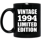 30th Birthday Vintage 1994 Limited Edition - 11oz Coffee Mug Black