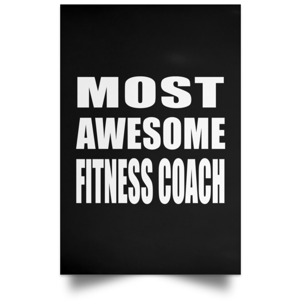 Most Awesome Fitness Coach - Poster Portrait