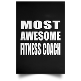 Most Awesome Fitness Coach - Poster Portrait