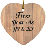 First Year As Gf & Bf - Heart Ornament C