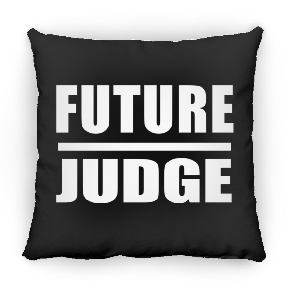 Future Judge - Throw Pillow Black