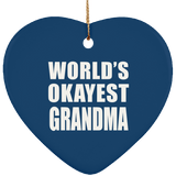 World's Okayest Grandma - Heart Ornament