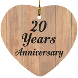 20th Anniversary 20 Years Anniversary - Heart Ornament C