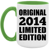 10th Birthday Original 2014 Limited Edition - 15oz Accent Mug Green